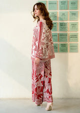 Red Floral Fusion Printed Co-ord Set / Moonlight Motifs