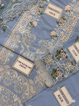 ELAF-Inspired Chikankari Embroidered Lawn 3-Piece Suit / Moonlight Motifs SK 02