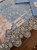 ELAF-Inspired Chikankari Embroidered Lawn 3-Piece Suit / Moonlight Motifs SK 02