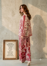 Red Floral Fusion Printed Co-ord Set / Moonlight Motifs